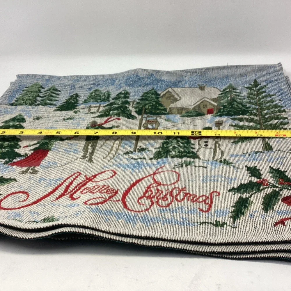 Set Of 4 Ice Skating Scene 
